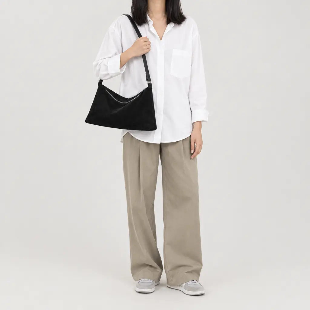 Sac à main femme texturé - noir
