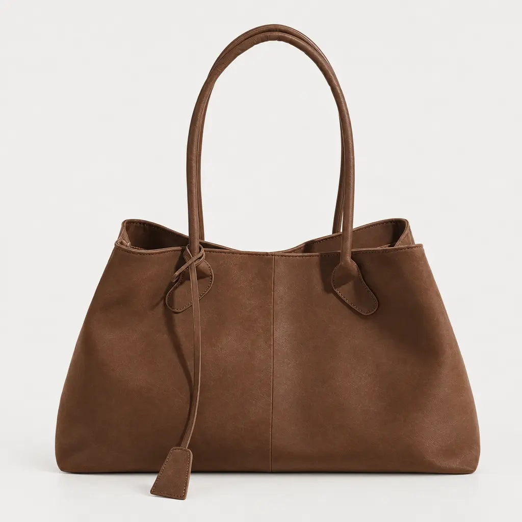 Sac hobo femme en faux daim - marron