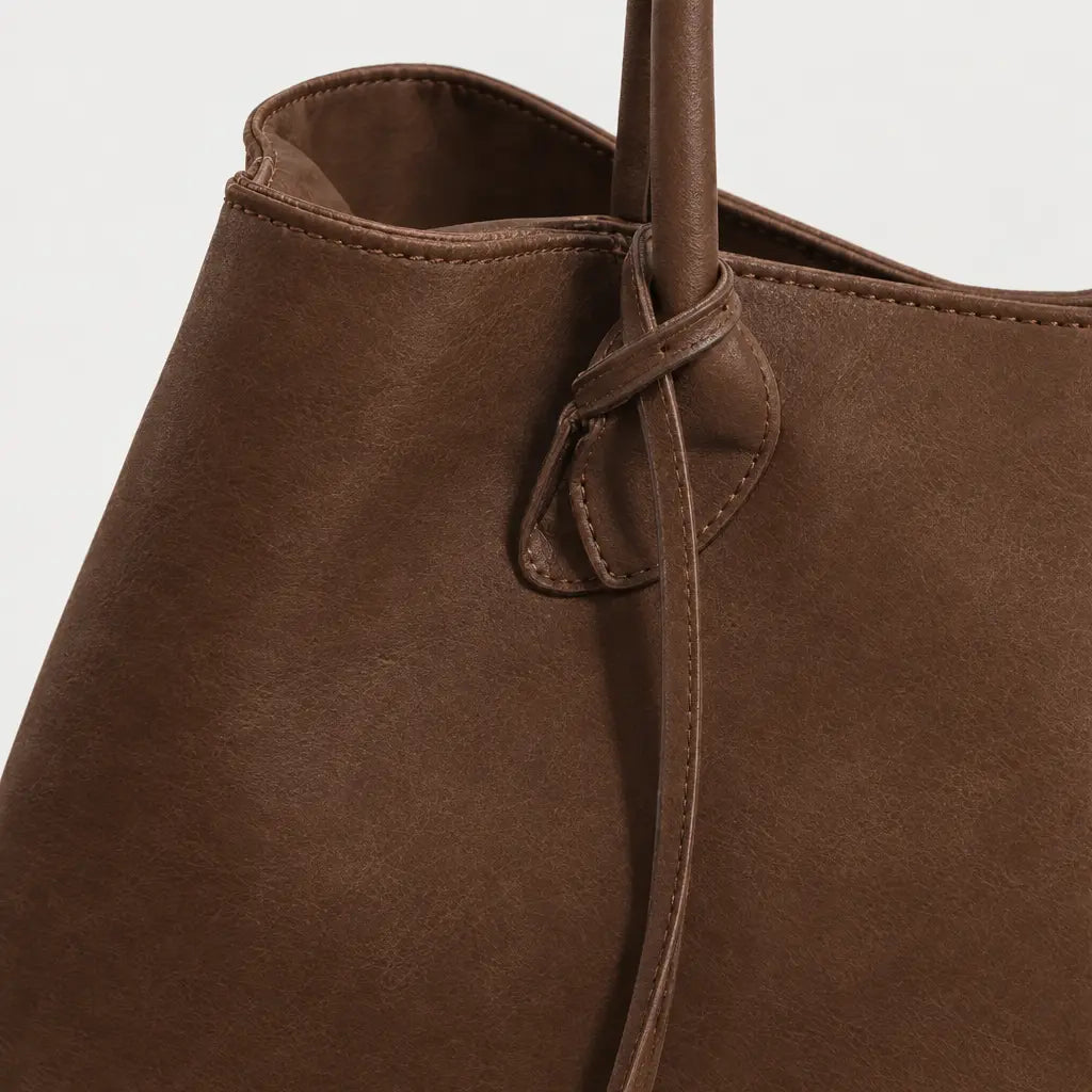 Sac hobo femme en faux daim - marron