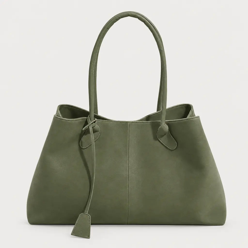 Sac hobo femme en faux daim - vert