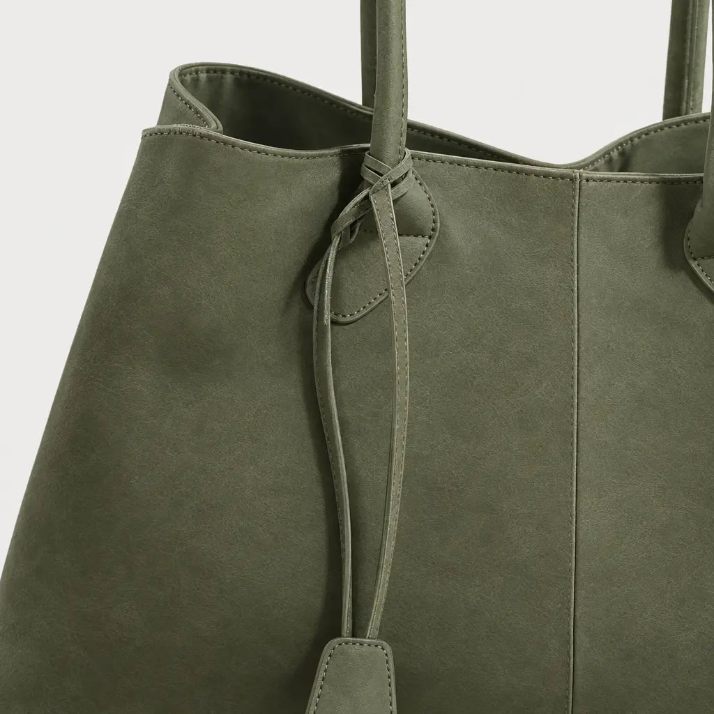Sac hobo femme en faux daim - vert
