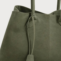 Sac hobo femme en faux daim - vert