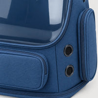 Sac de transport chat transparent - bleu