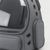 Sac de transport chat transparent - gris
