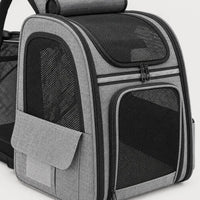 Sac de transport chat en filet - gris