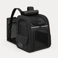 Sac de transport chat en filet - noir