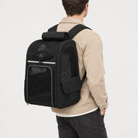 Sac de transport chat en filet - noir