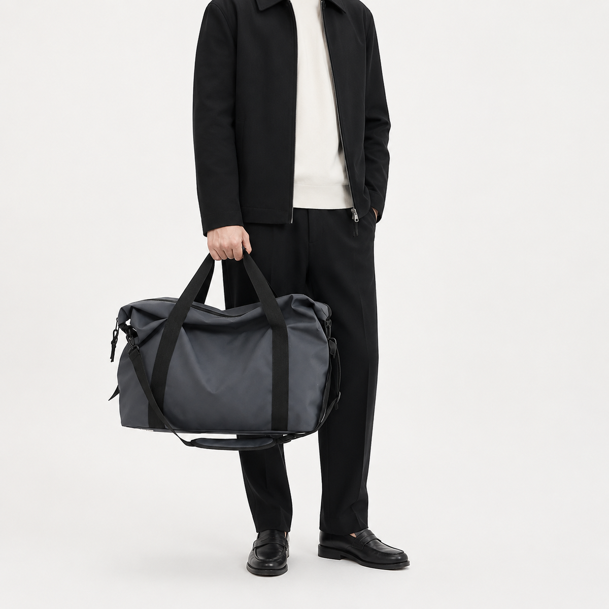 Sac de voyage sport à bandoulière - gris