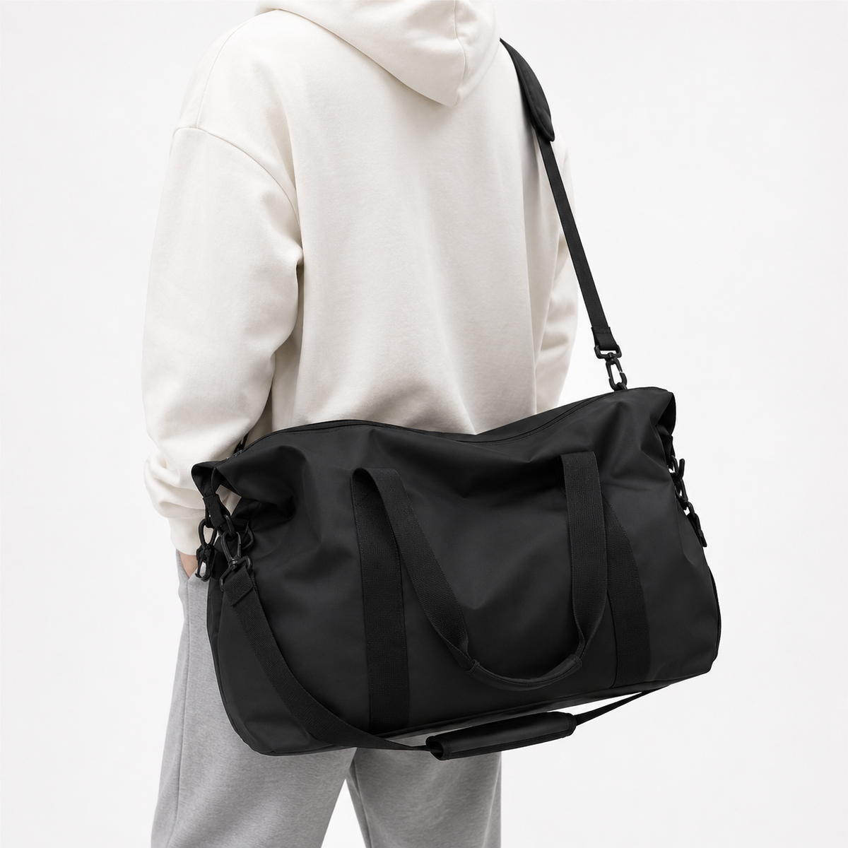 Sac de voyage sport à bandoulière - noir