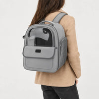 Sac de transport chat pliable - gris