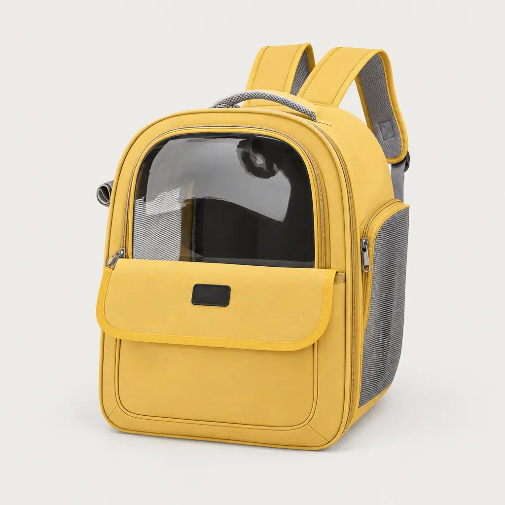 Sac de transport chat pliable - jaune