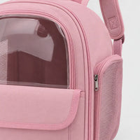 Sac de transport chat pliable - rose