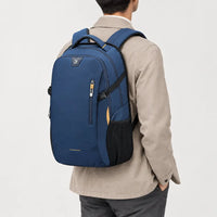 Sac ordinateur homme en nylon - bleu