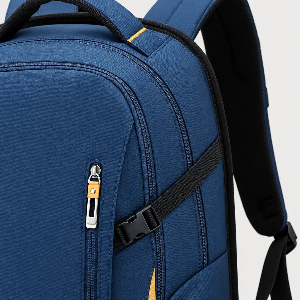 Sac ordinateur homme en nylon - bleu