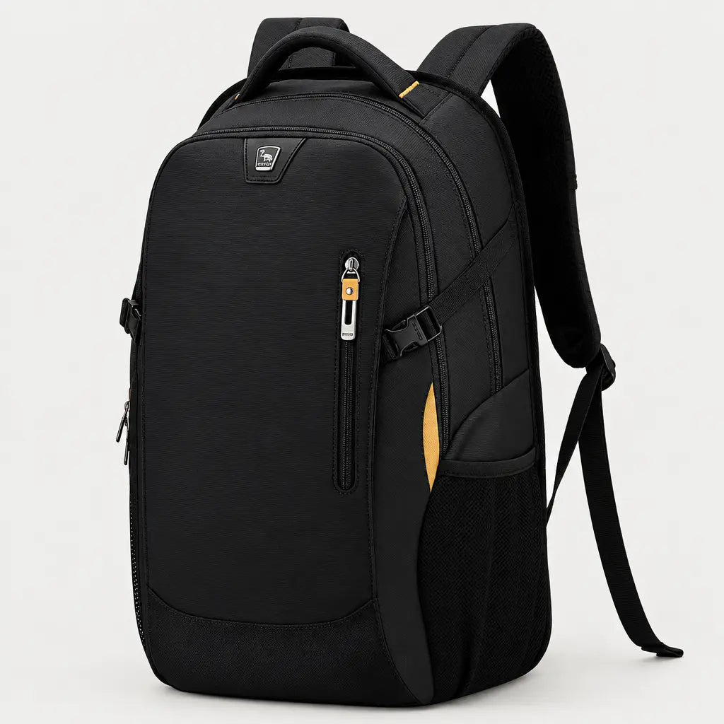 Sac ordinateur homme en nylon - noir