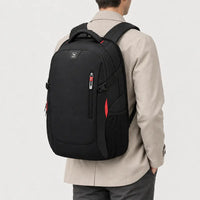 Sac ordinateur homme en nylon - noir