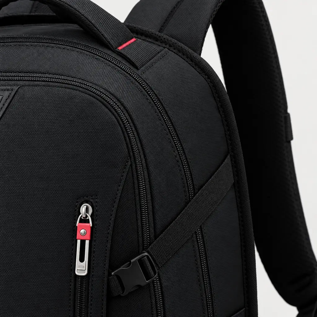 Sac ordinateur homme en nylon - noir