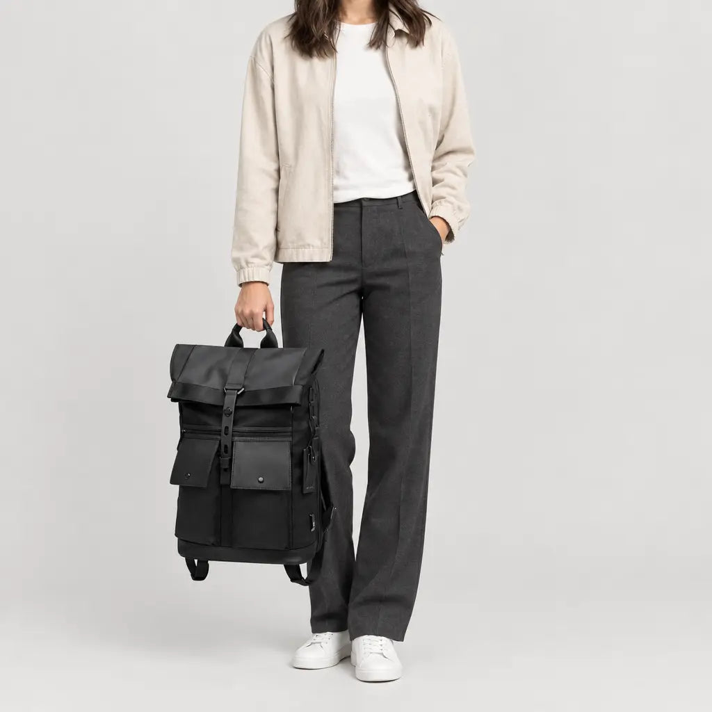 Sac à dos ordinateur antivol - noir