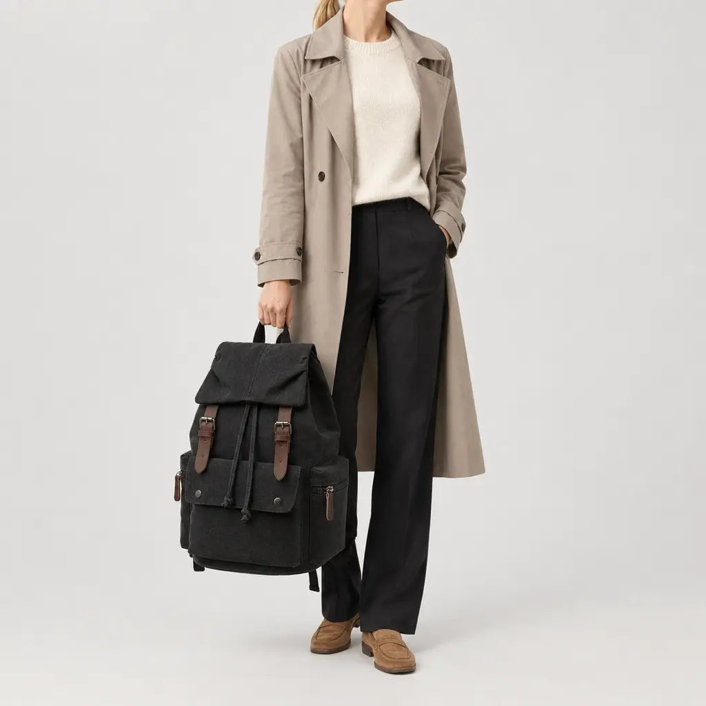 Sac à dos femme pour ordinateur - noir