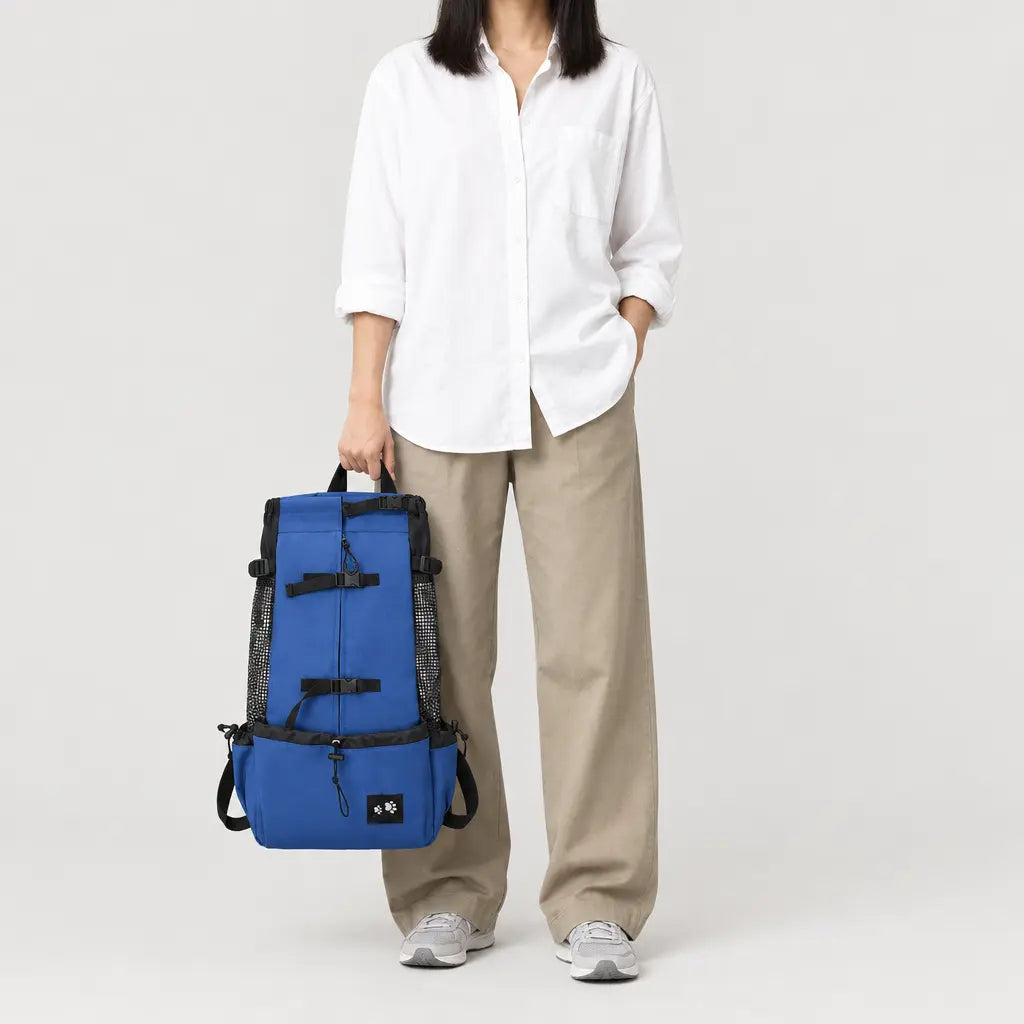 Sac de transport chien respirant - bleu