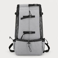 Sac de transport chien respirant - gris-clair