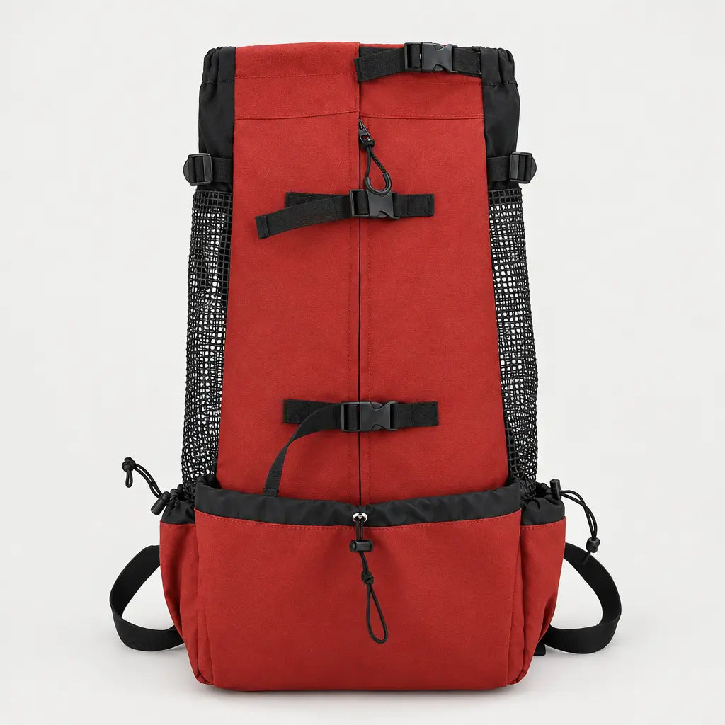 Sac de transport chien respirant - rouge