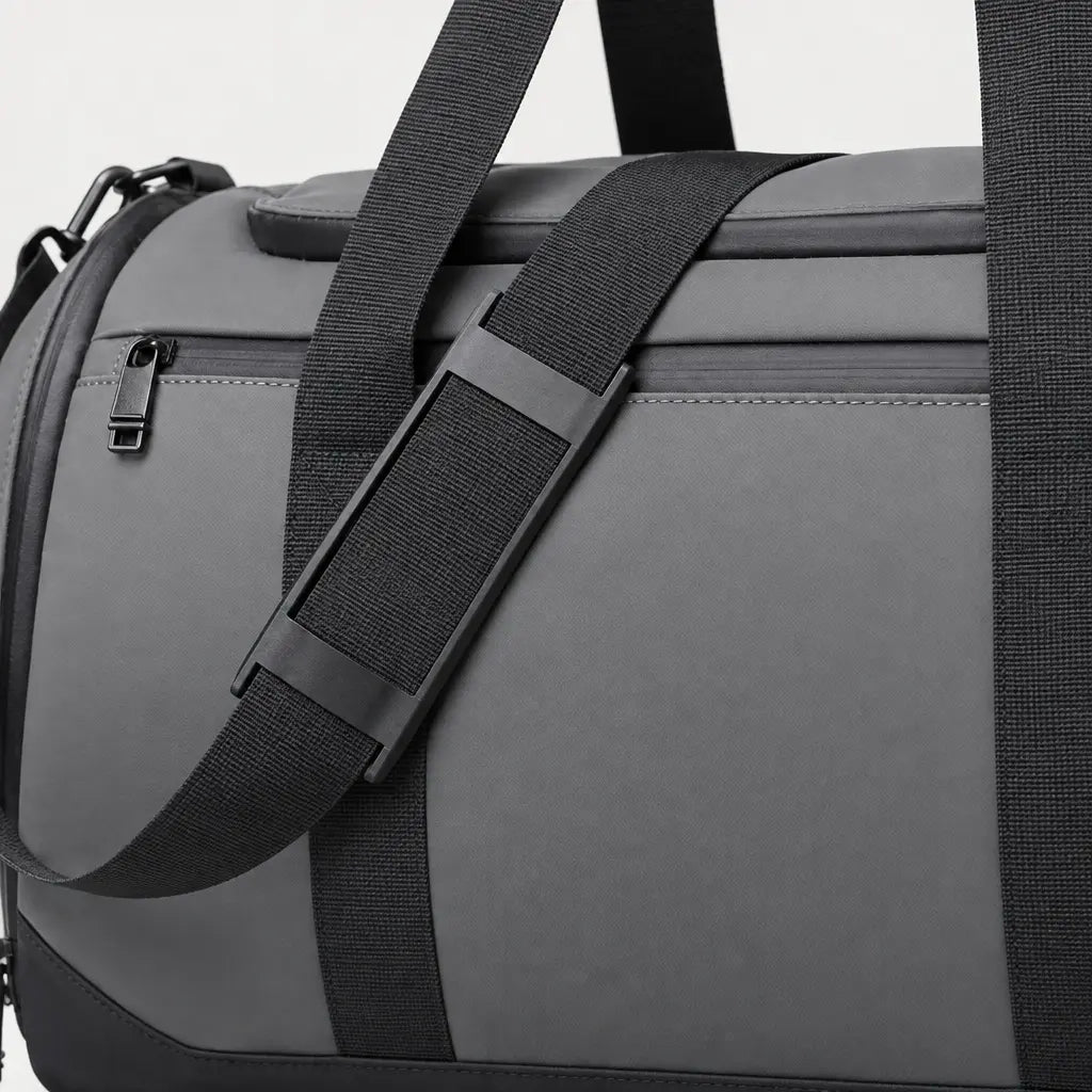 Sac de voyage week-end homme à compartiments - gris