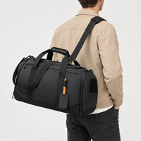 Sac de voyage week-end homme à compartiments - noir
