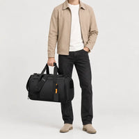 Sac de voyage week-end homme à compartiments - noir