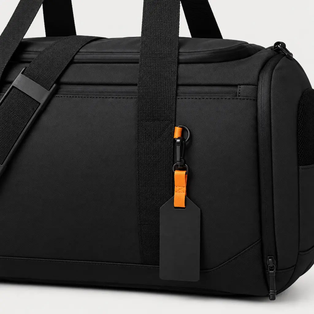 Sac de voyage week-end homme à compartiments - noir