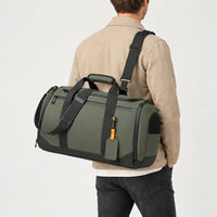 Sac de voyage week-end homme à compartiments - vert