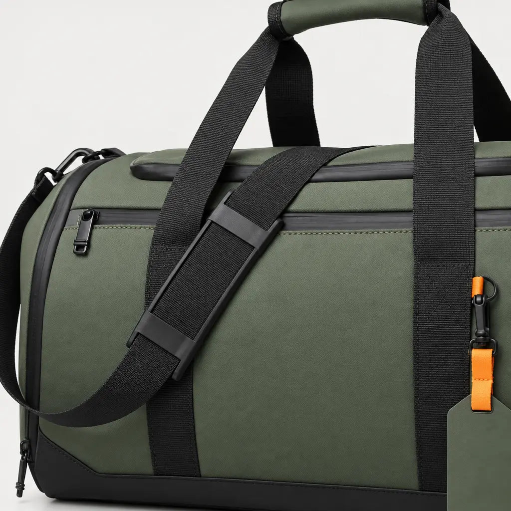 Sac de voyage week-end homme à compartiments - vert