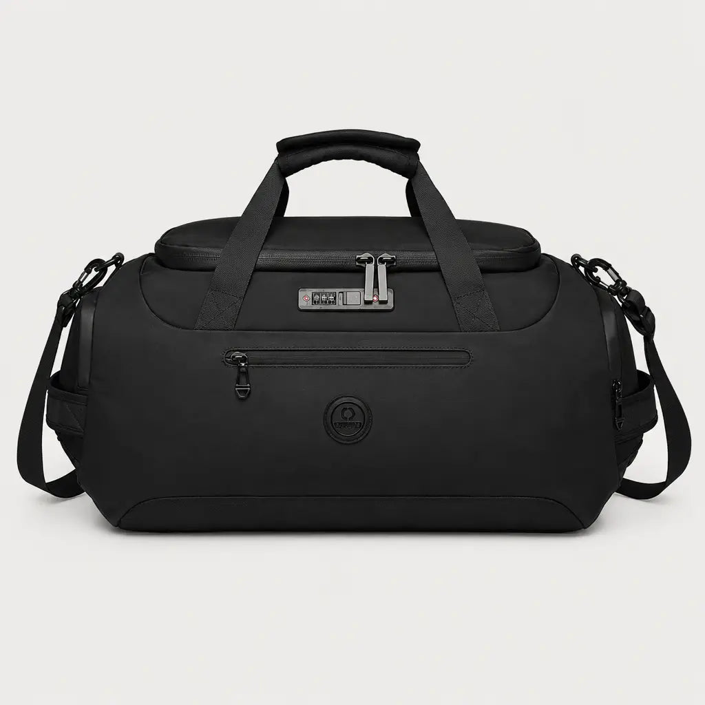 Sac de voyage sport homme à poche humide - noir