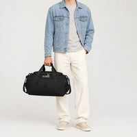 Sac de voyage sport homme à poche humide - noir
