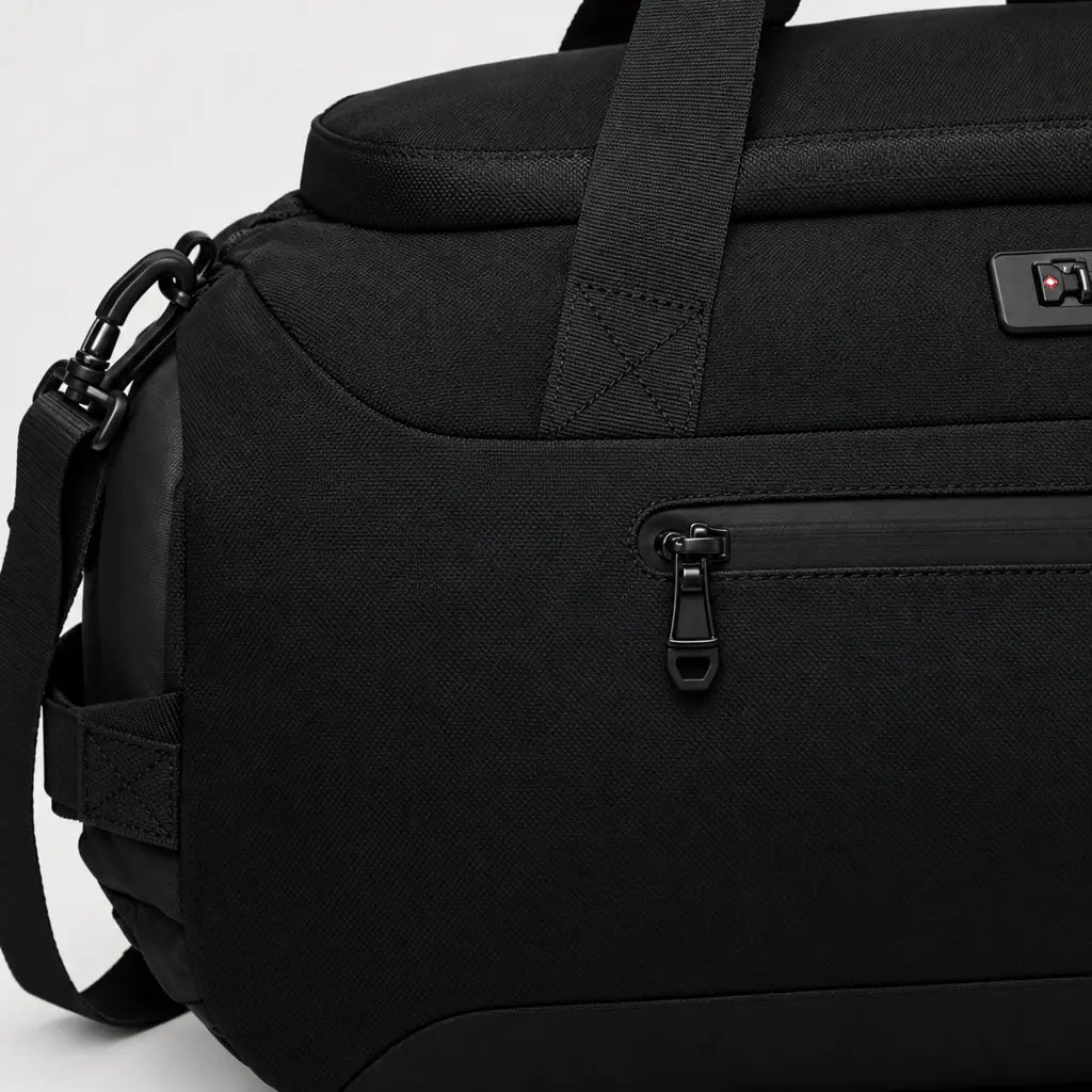 Sac de voyage sport homme à poche humide - noir