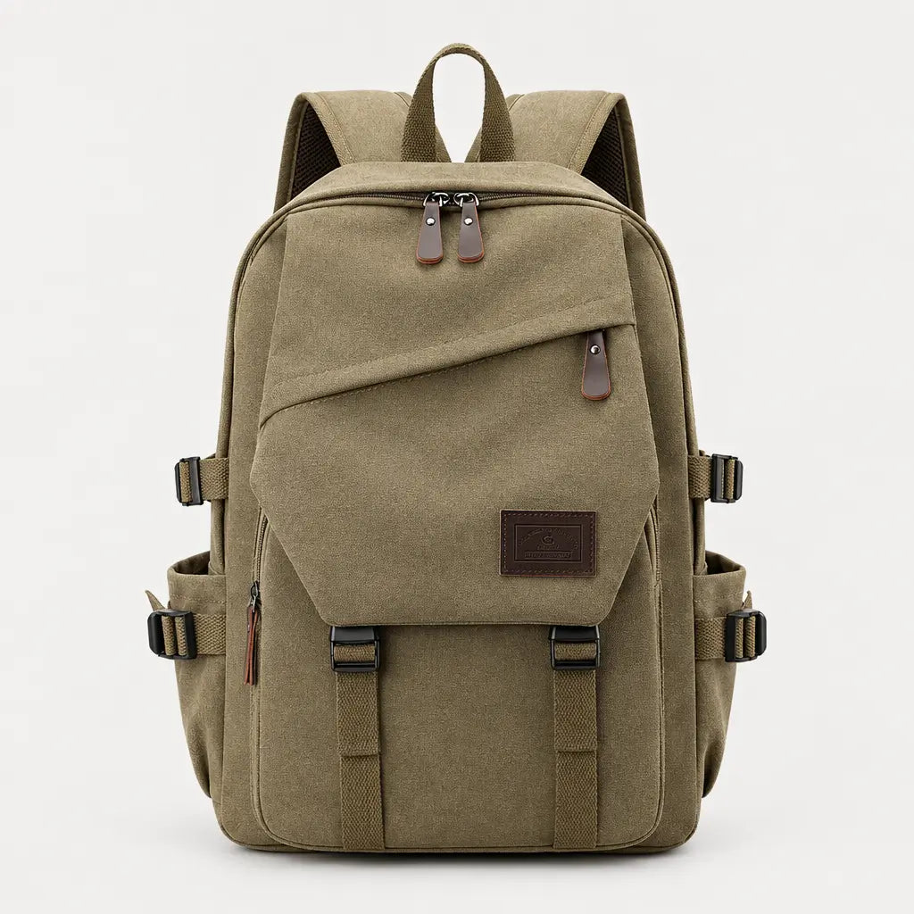 Sac à dos voyage homme à compartiments - kaki