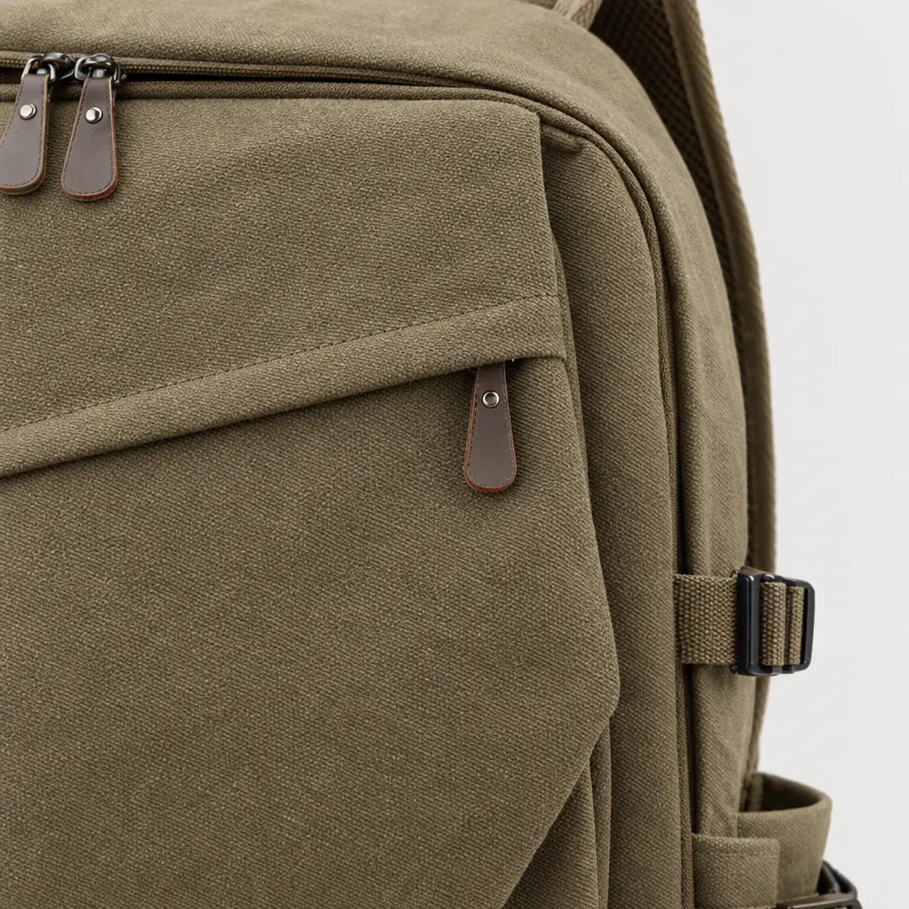 Sac à dos voyage homme à compartiments - kaki
