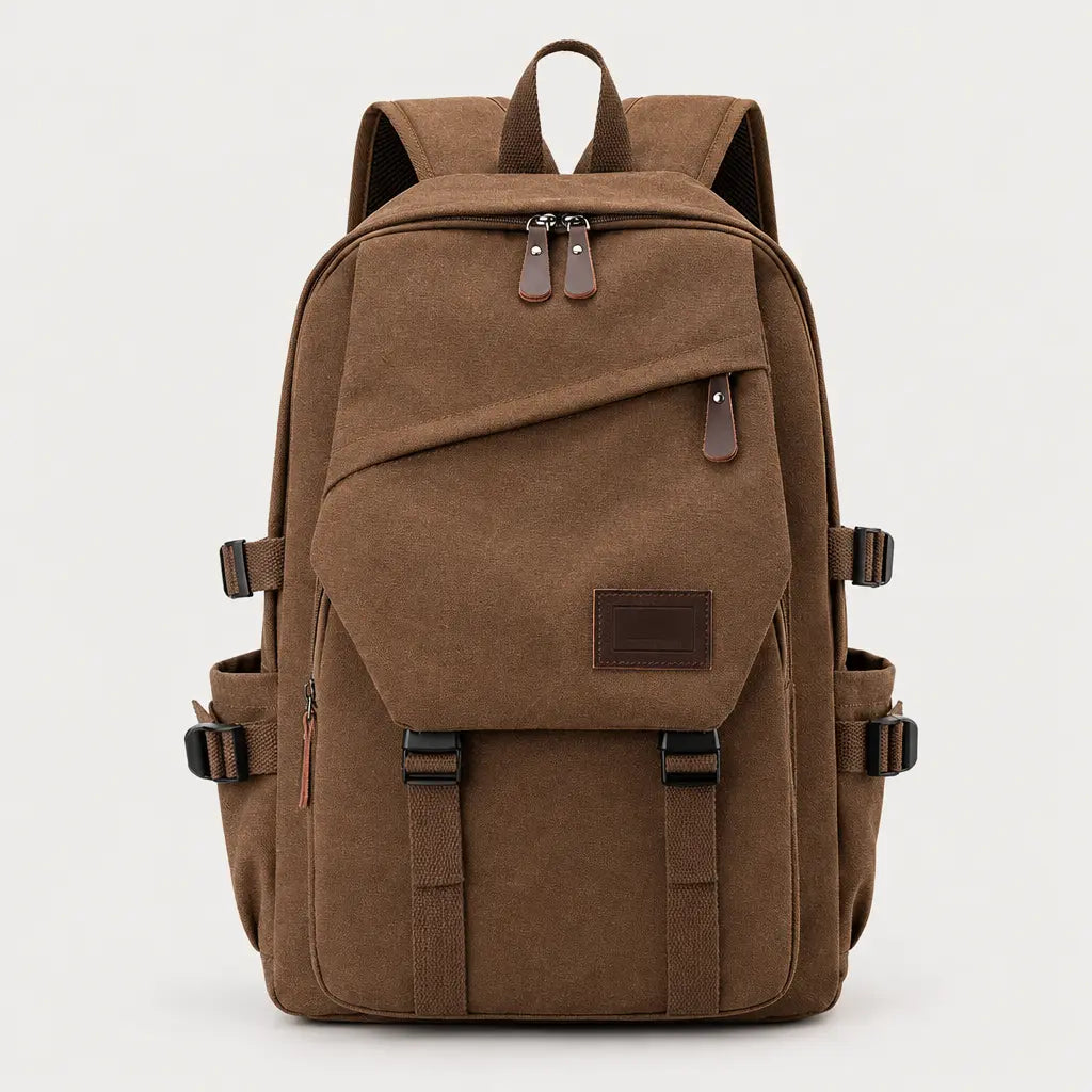 Sac à dos voyage homme à compartiments - marron