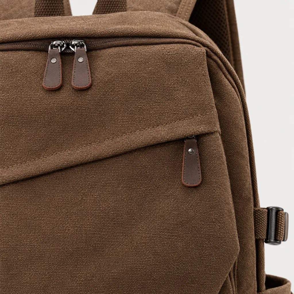 Sac à dos voyage homme à compartiments - marron