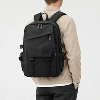 Sac à dos voyage homme à compartiments - noir