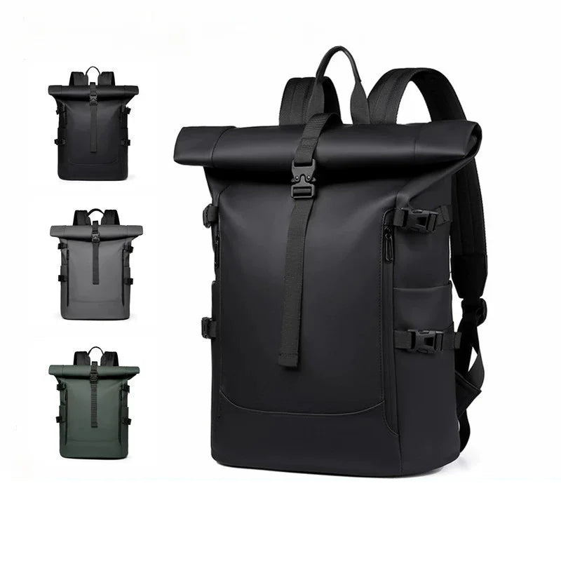 Sac ordinateur homme à bords roulés