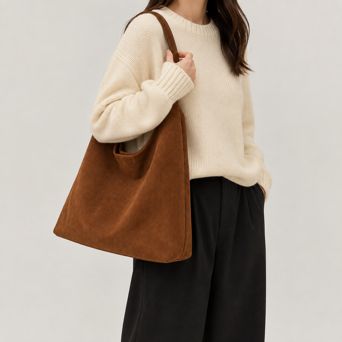 Sac à main femme en daim à bandoulière ma vie en sac
