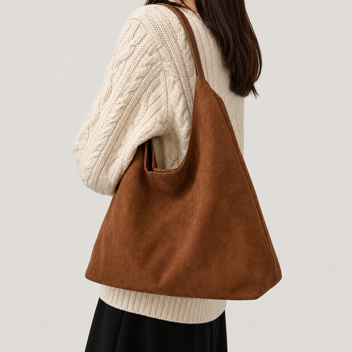 Sac à main femme en daim à bandoulière ma vie en sac