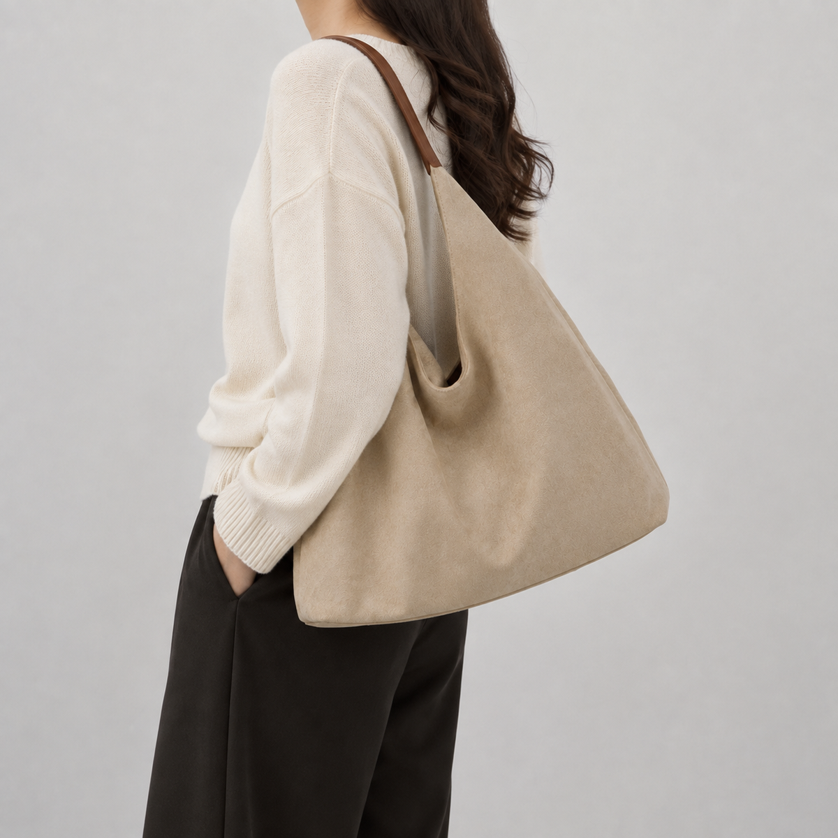 Sac à main femme en daim à bandoulière ma vie en sac