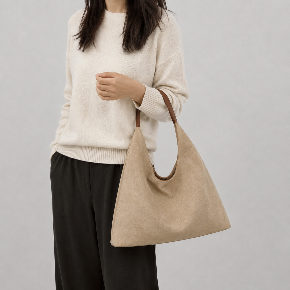Sac à main femme en daim à bandoulière ma vie en sac
