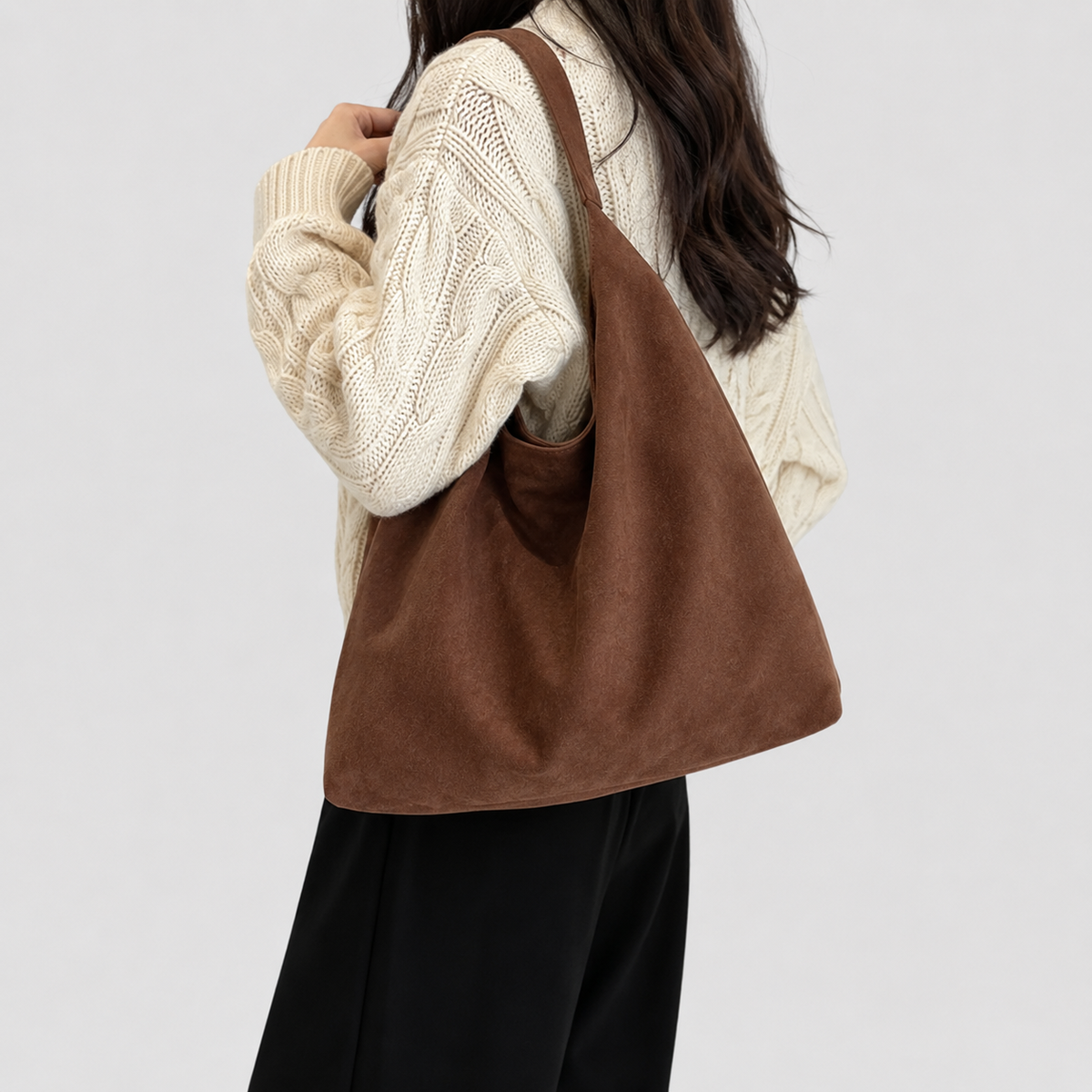 Sac à main femme en daim à bandoulière ma vie en sac