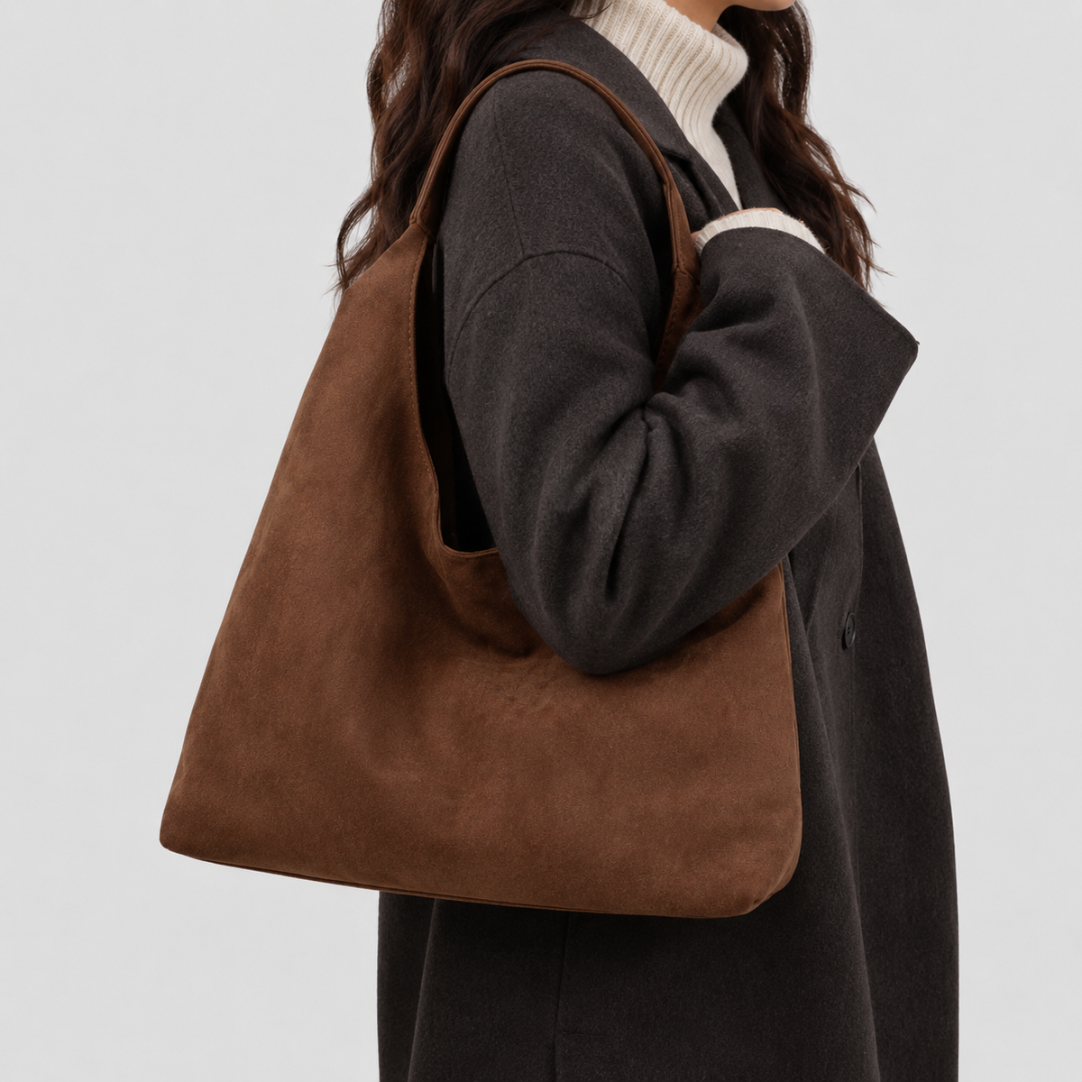 Sac à main femme en daim à bandoulière ma vie en sac