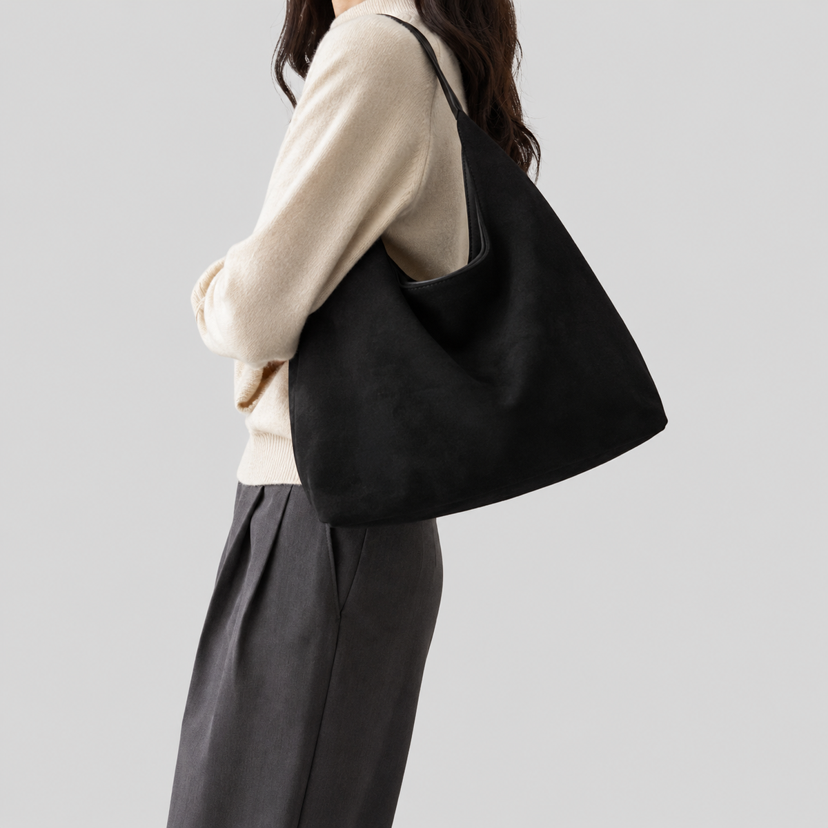 Sac à main femme en daim à bandoulière ma vie en sac