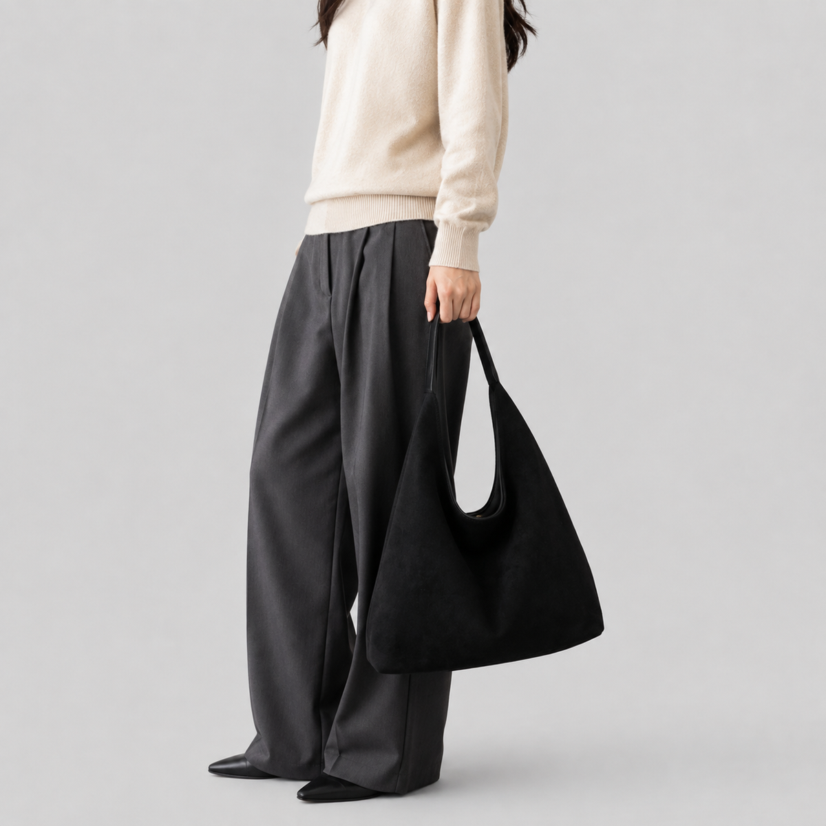 Sac à main femme en daim à bandoulière ma vie en sac