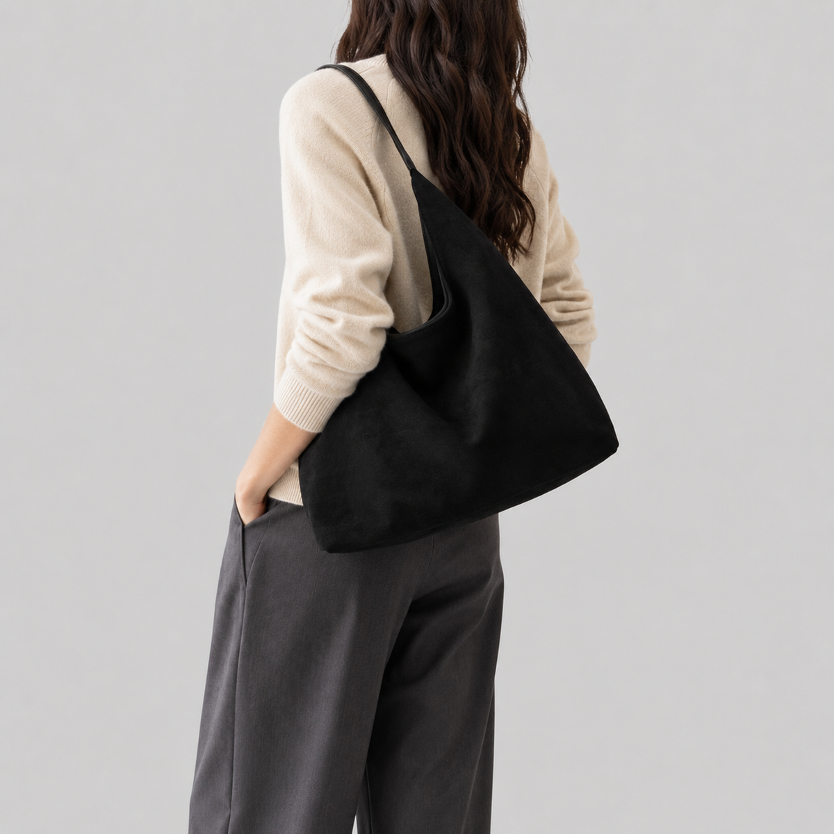 Sac à main femme en daim à bandoulière ma vie en sac